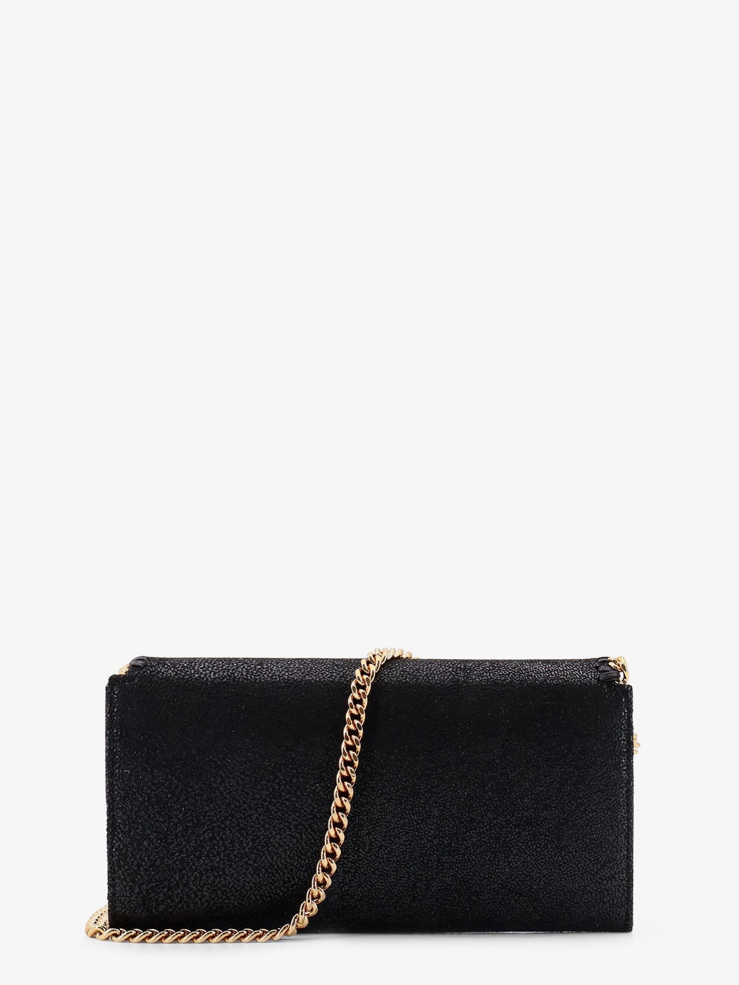Stella McCartney Women's Falabella Shaggy Deer Fabric Wallet Black