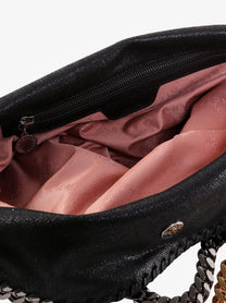 Stella McCartney Women's Falabella Shaggy Deer Shoulder Bag Black
