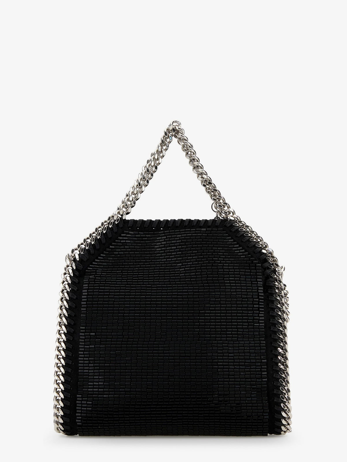 Stella McCartney Women's Falabella Tiny All over Beaded Crossbody Bag Black, view 2