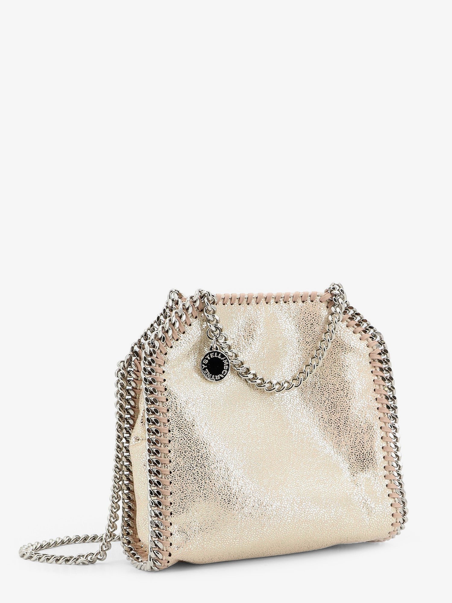Stella McCartney Women's Falabella Tiny Shiny Shaggy Deer Crossbody Bag Blue