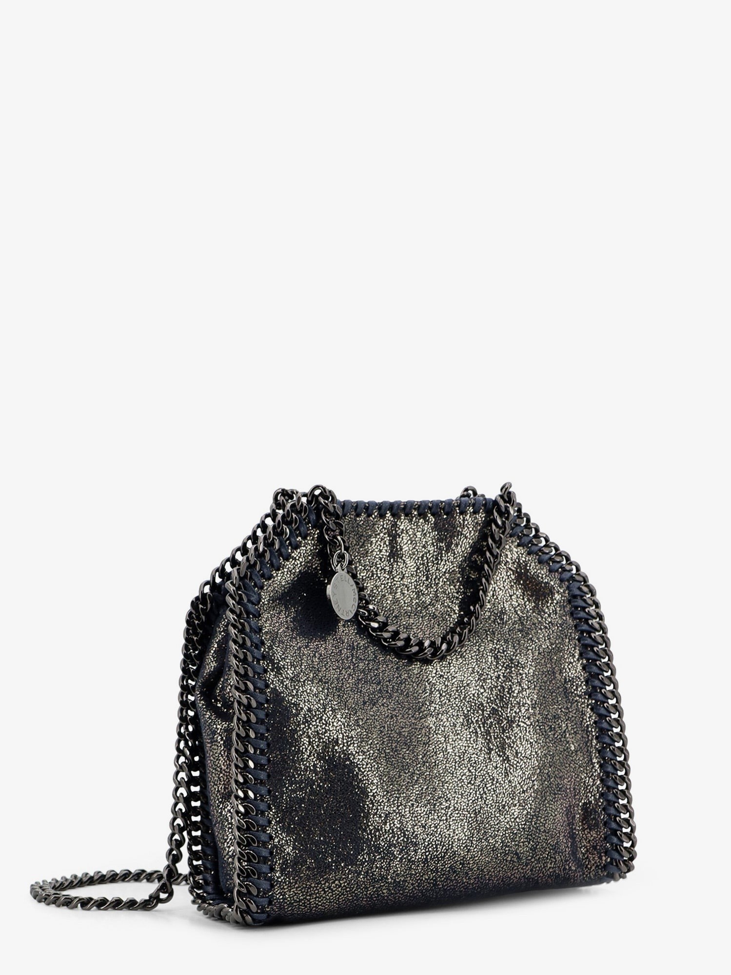 Stella McCartney Women's Falabella Tiny Shiny Shaggy Deer Crossbody Bag Blue