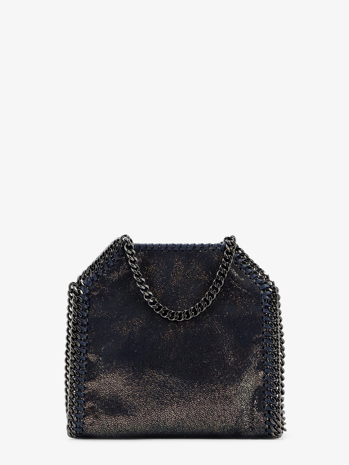 Stella McCartney Women's Falabella Tiny Shiny Shaggy Deer Crossbody Bag Blue, view 2