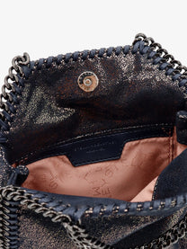 Stella McCartney Women's Falabella Tiny Shiny Shaggy Deer Crossbody Bag Blue