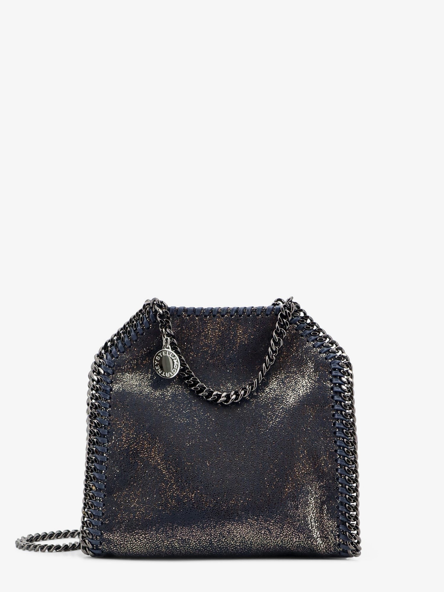 Stella McCartney Women's Falabella Tiny Shiny Shaggy Deer Crossbody Bag Blue