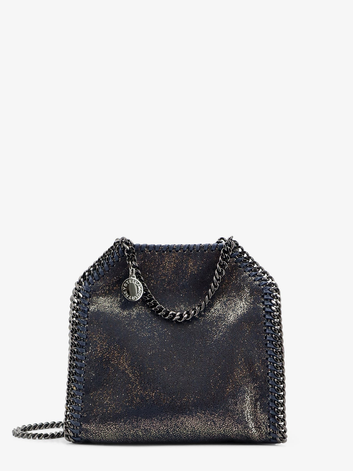 Stella McCartney Women's Falabella Tiny Shiny Shaggy Deer Crossbody Bag Blue
