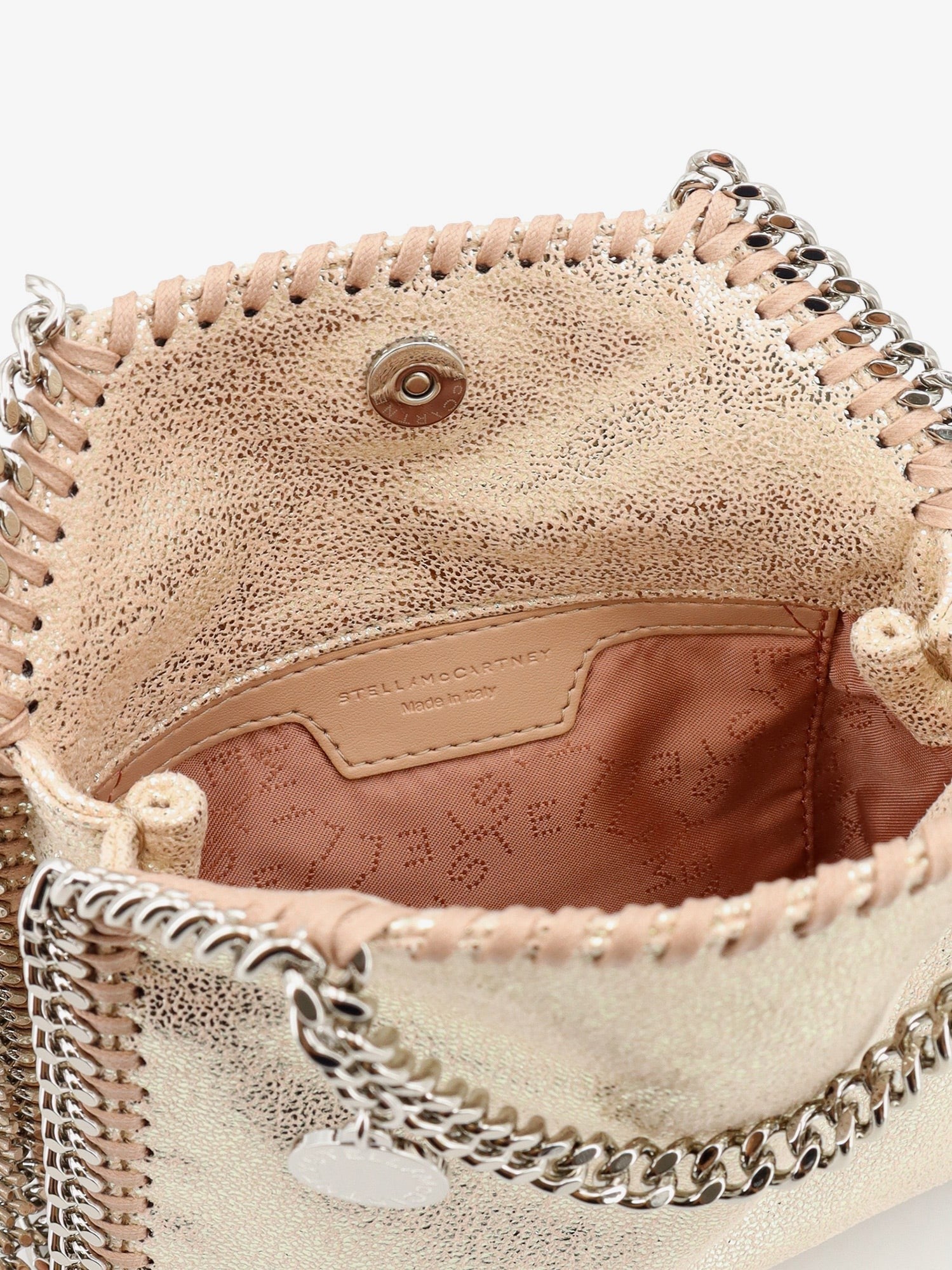 Stella McCartney Women's Falabella Tiny Shiny Shaggy Deer Crossbody Bag Blue