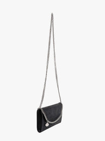 Stella McCartney Women's Falabella Wallet Shaggy Deer Crossbody Bag Black