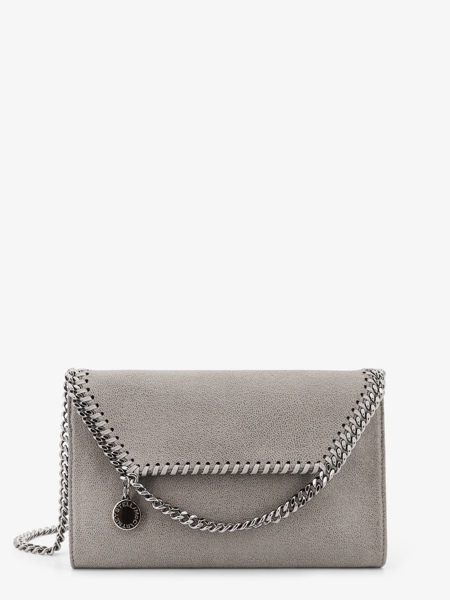 Stella McCartney Women's Falabella Wallet Shaggy Deer Crossbody Bag Grey