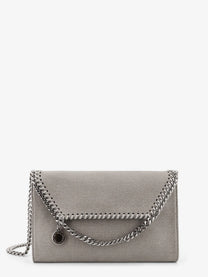 Stella McCartney Women's Falabella Wallet Shaggy Deer Crossbody Bag Grey