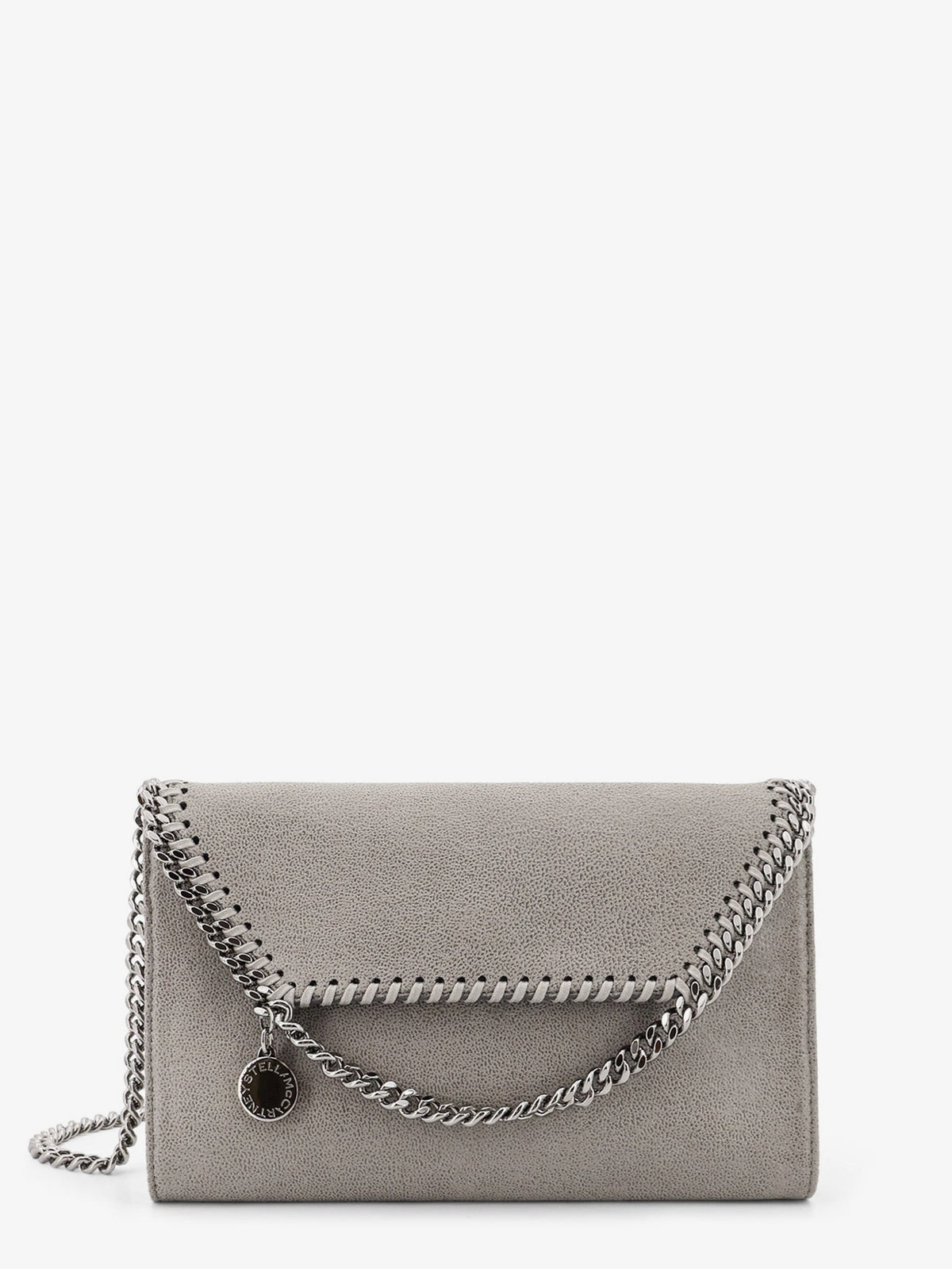 Stella McCartney Women's Falabella Wallet Shaggy Deer Crossbody Bag Grey