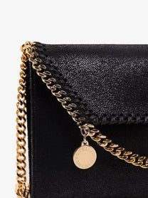 Stella McCartney Women's Falabella Wallet Shaggy Deer Crossbody Bag Black