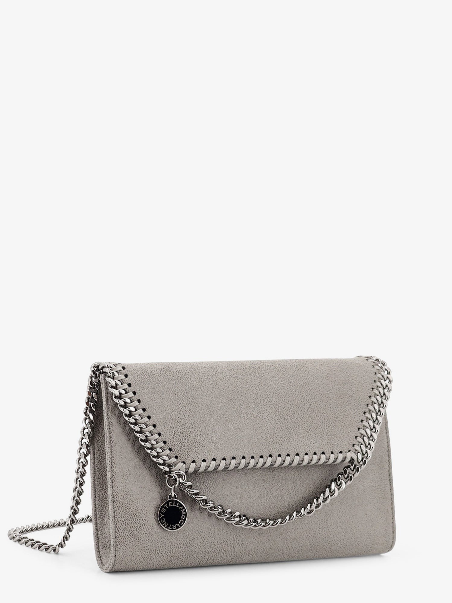 Stella McCartney Women's Falabella Wallet Shaggy Deer Crossbody Bag Grey