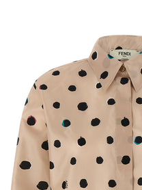 Fendi Falena Dots Shirt Blue