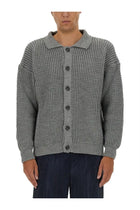 Family First Men's Polo Cardigan Grey