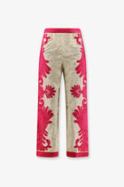FARM Rio Women's Linen and Viscose Blend Trousers Blue