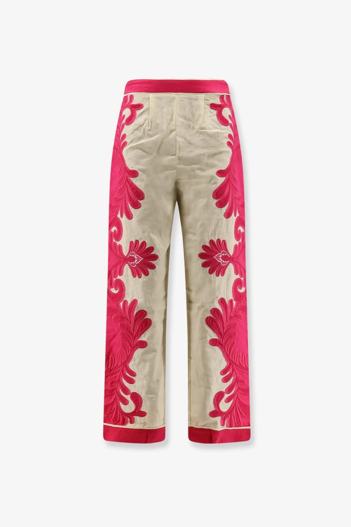 FARM Rio Women's Linen and Viscose Blend Trousers Blue