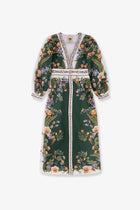 FARM Rio Women's Long Cotton Dress Green