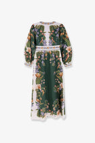 FARM Rio Women's Long Cotton Dress Green, view 2
