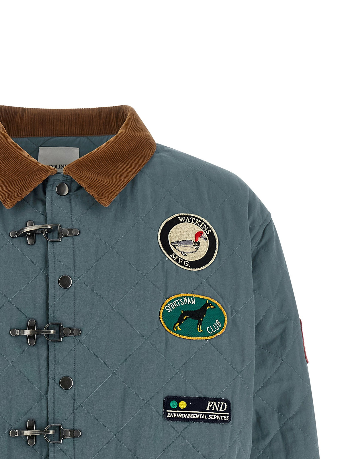 FOUND Farmstead Quilt Patch Jacket Blue