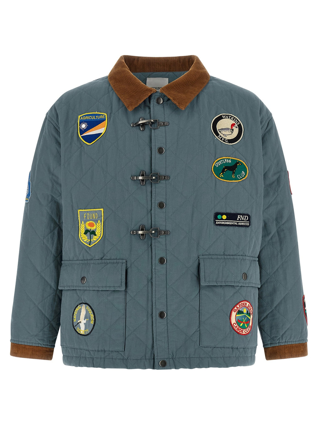 FOUND Farmstead Quilt Patch Jacket Blue