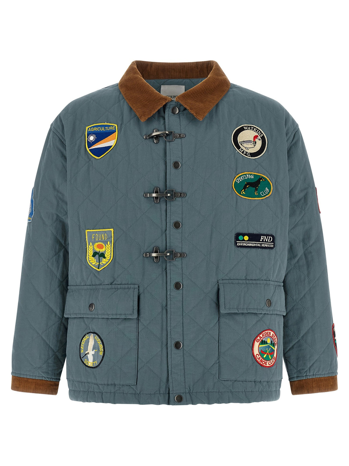 FOUND Farmstead Quilt Patch Jacket Blue