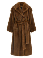 B&amp;B Couture Farrah Eco Fur Coat Brown