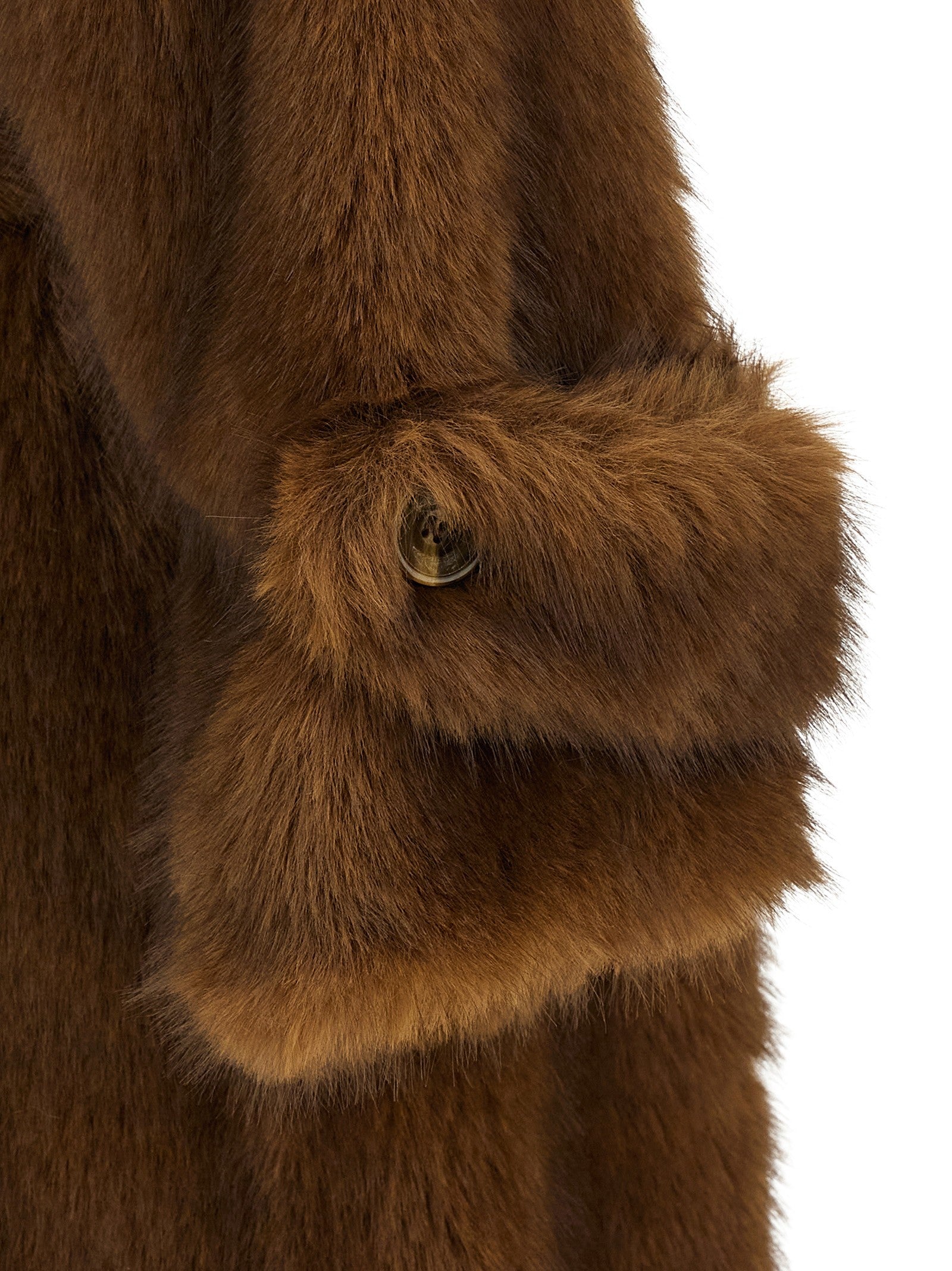 B&amp;B Couture Farrah Eco Fur Coat Brown
