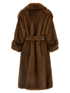 B&amp;B Couture Farrah Eco Fur Coat Brown, view 2