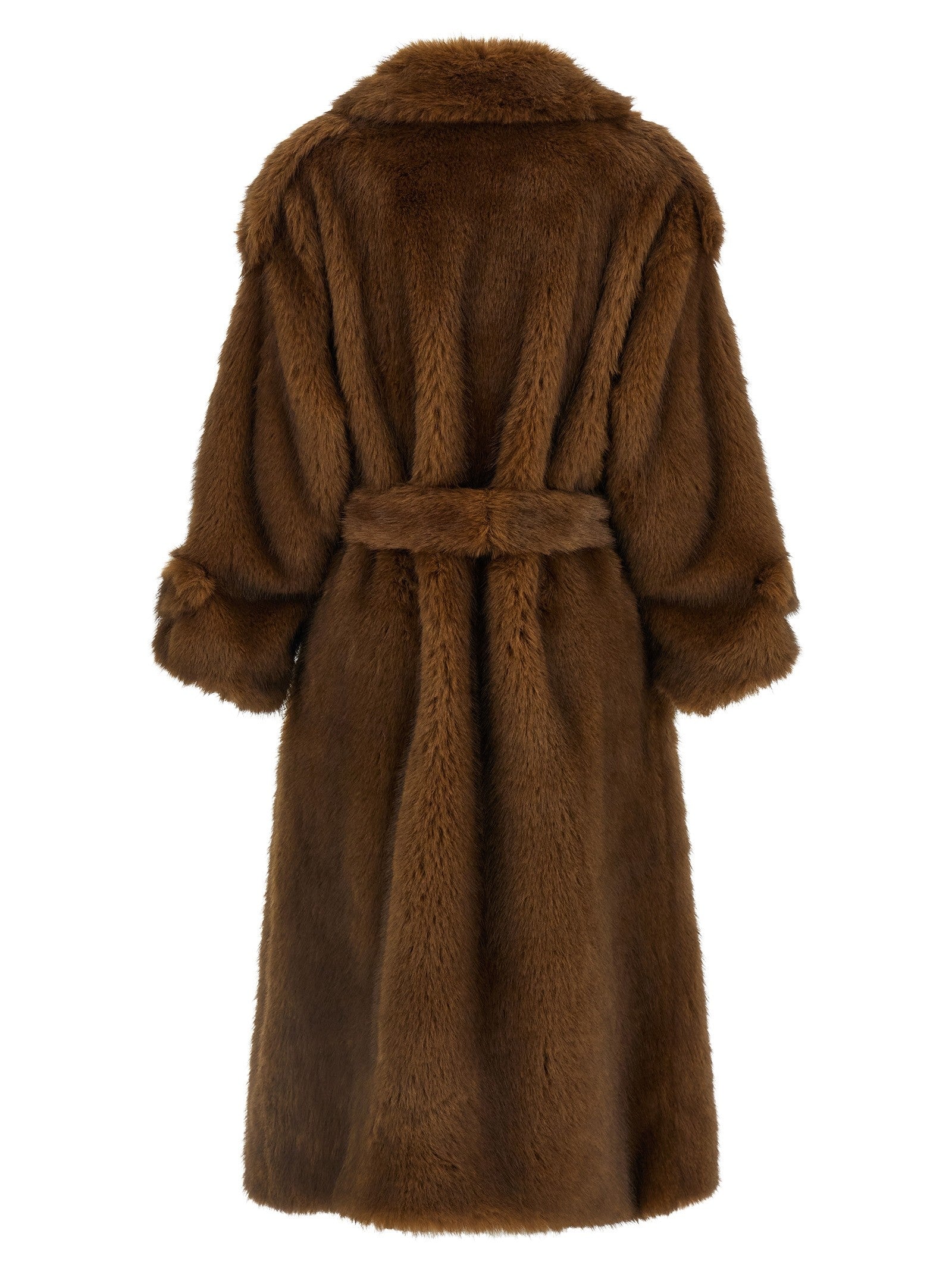 B&amp;B Couture Farrah Eco Fur Coat Brown