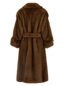 B&amp;B Couture Farrah Eco Fur Coat Brown
