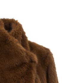 B&amp;B Couture Farrah First Eco Fur Coat Brown