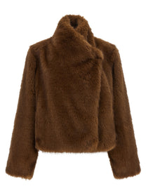 B&amp;B Couture Farrah First Eco Fur Coat Brown