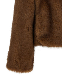B&amp;B Couture Farrah First Eco Fur Coat Brown