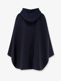 Loro Piana Women's Farrel Cape Cashmere Coat Blue