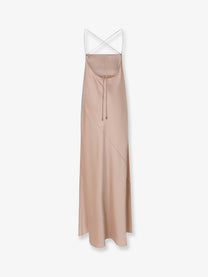 Pinko Women's Farro Satin Long Dress Pink