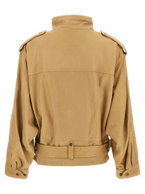 ISABEL MARANT Farza Leather Jacket Beige
