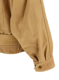 ISABEL MARANT Farza Leather Jacket Beige