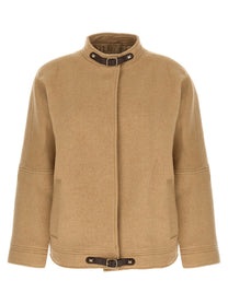 Max Mara Fascia Bomber Jacket Beige