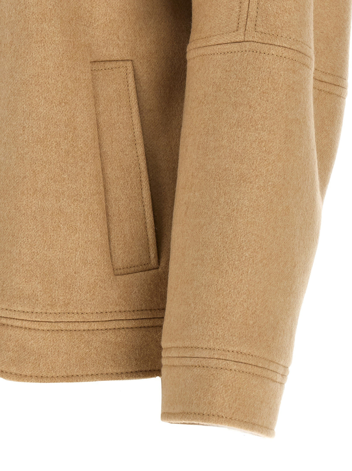 Max Mara Fascia Bomber Jacket Beige