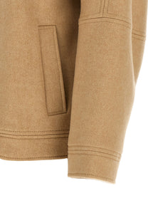 Max Mara Fascia Bomber Jacket Beige
