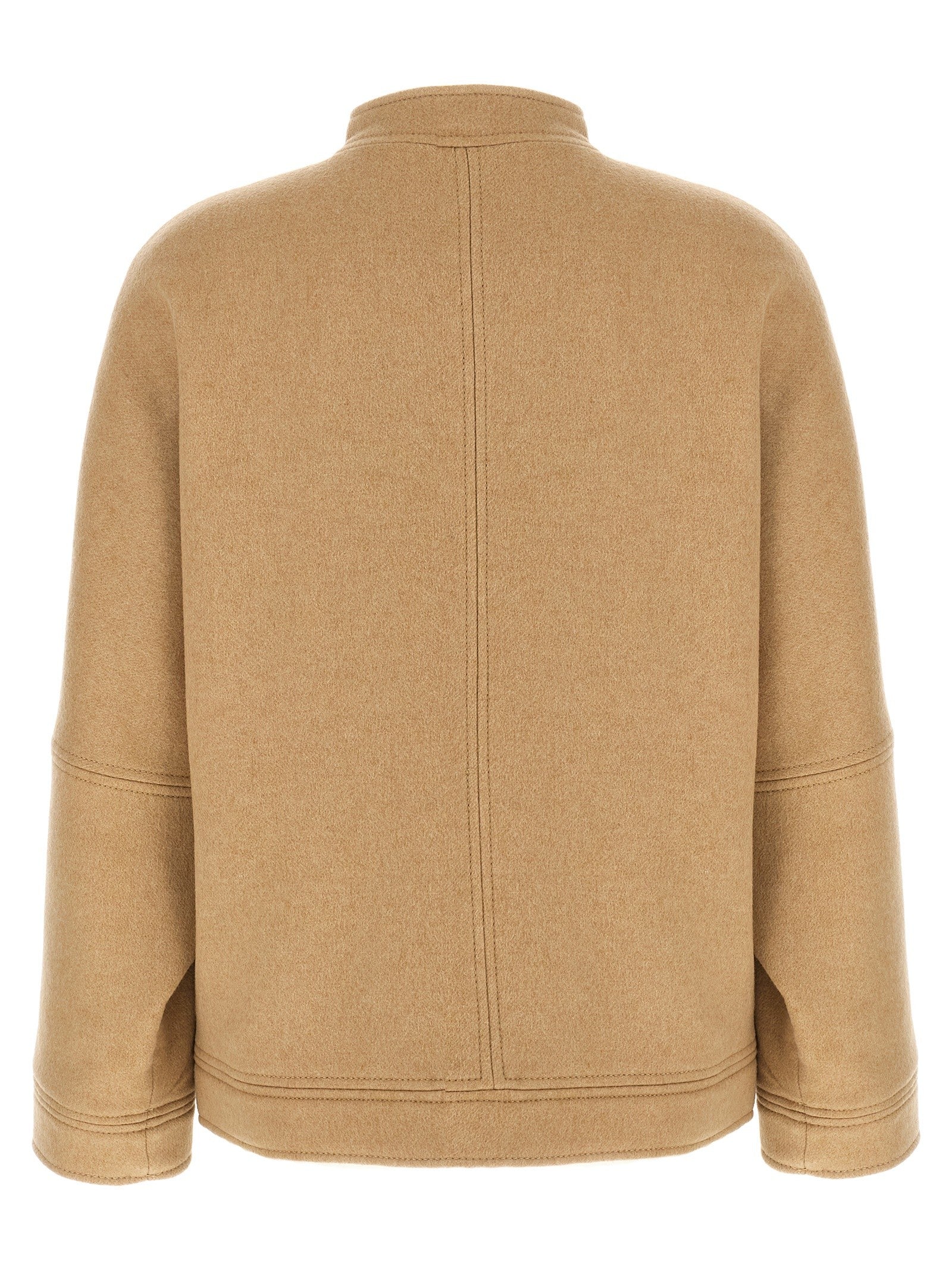 Max Mara Fascia Bomber Jacket Beige