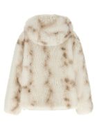 Herno Faux Fur Bomber Jacket Beige, view 2