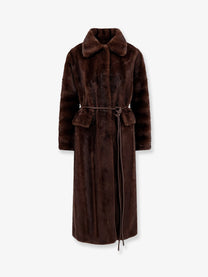 Valentini 1972 Women's Faux Fur Coat Brown