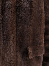 Valentini 1972 Women's Faux Fur Coat Brown, view 3
