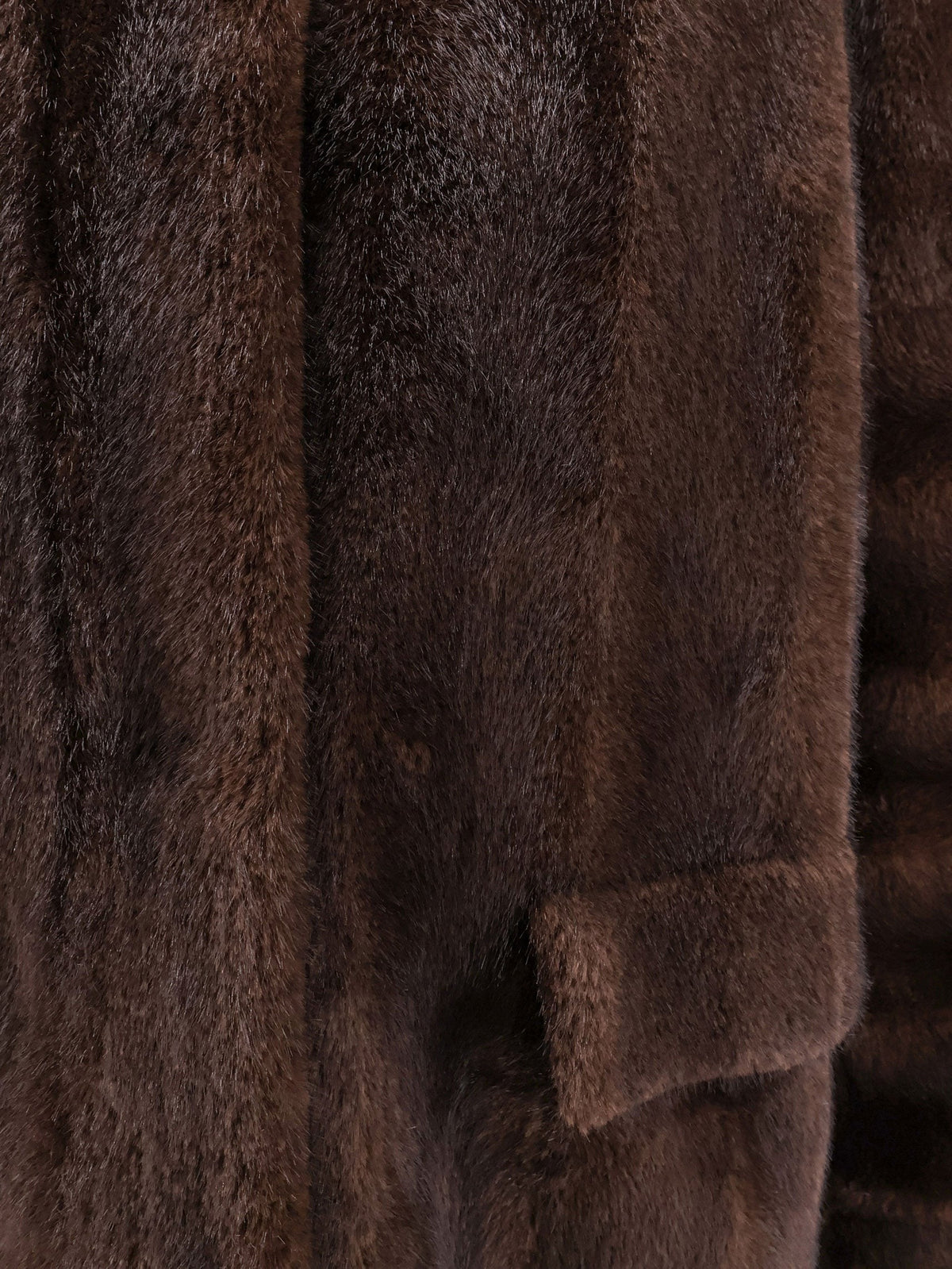Valentini 1972 Women's Faux Fur Coat Brown, view 3
