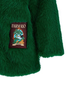 FARM Rio Faux Fur Graphic Patch Green, view 4