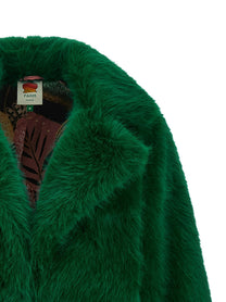 FARM Rio Faux Fur Graphic Patch Green