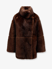 Valentini 1972 Women's Faux Fur Jacket Brown