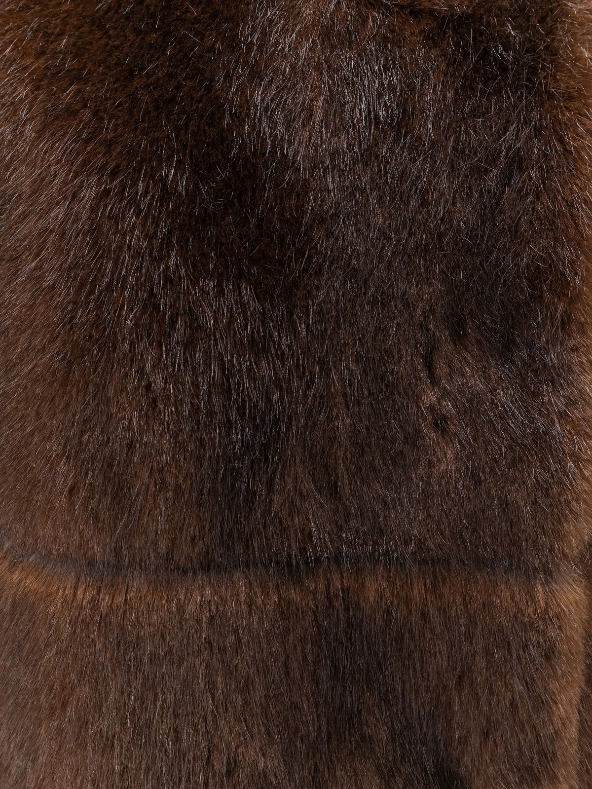 Valentini 1972 Women's Faux Fur Jacket Brown, view 3