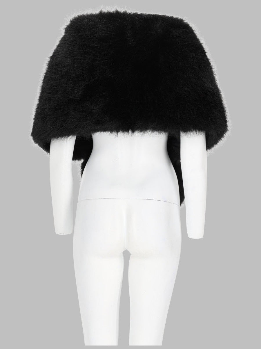 Leon &amp; Loulou Paris Women's Faux Fur Stoles Black